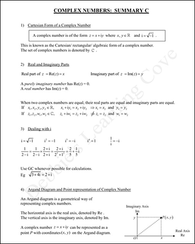 Functions and Graphs summary page