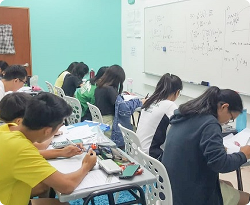 Students during intensive exam revision class