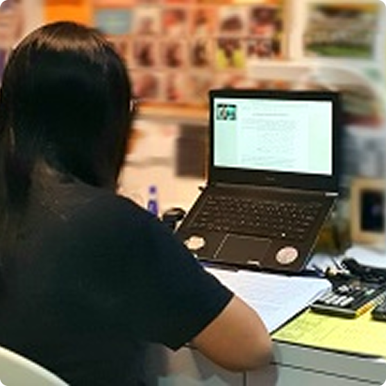 Student attending online H2 Math tuition via Zoom