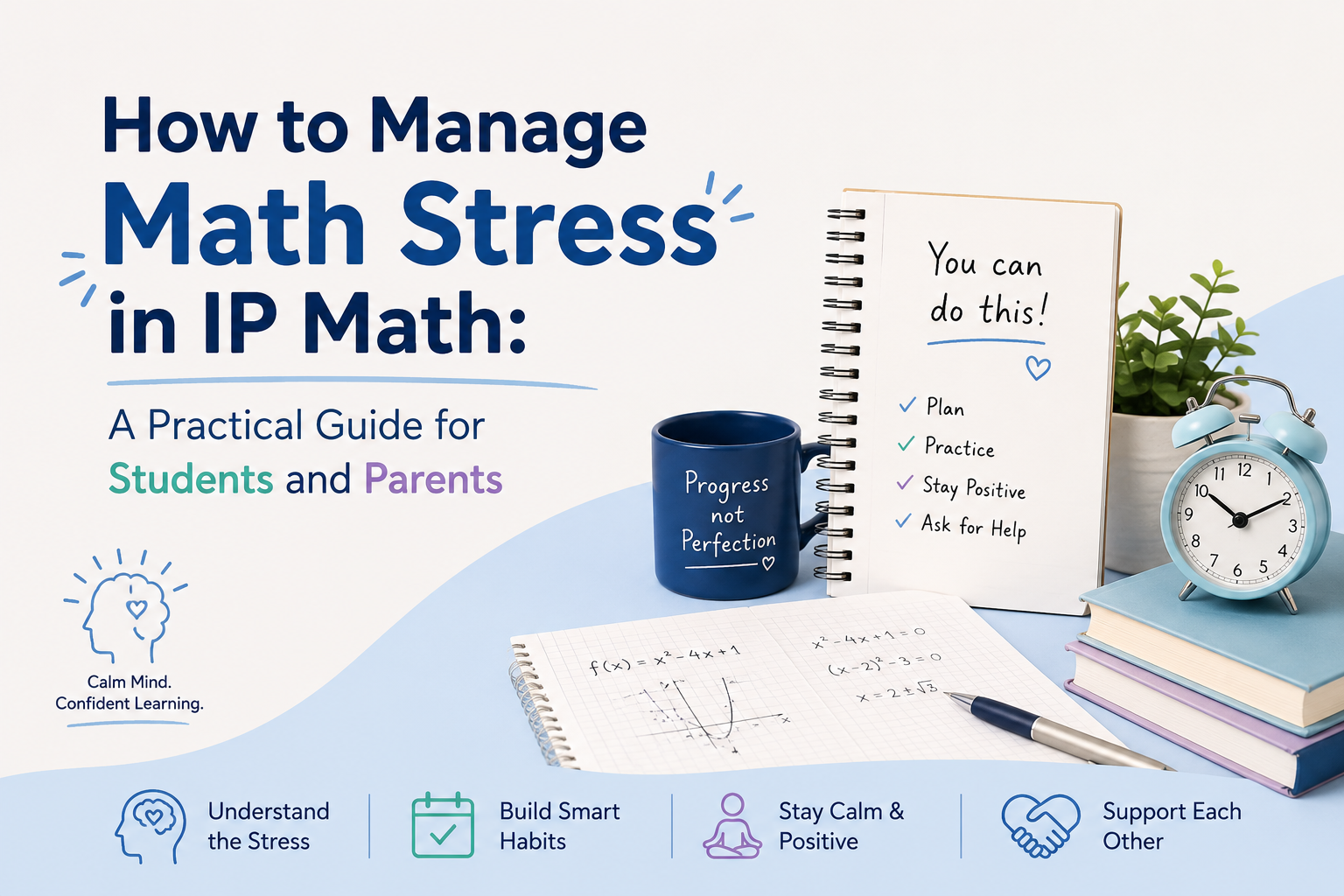 IP student learning how to manage Math stress with a structured revision plan